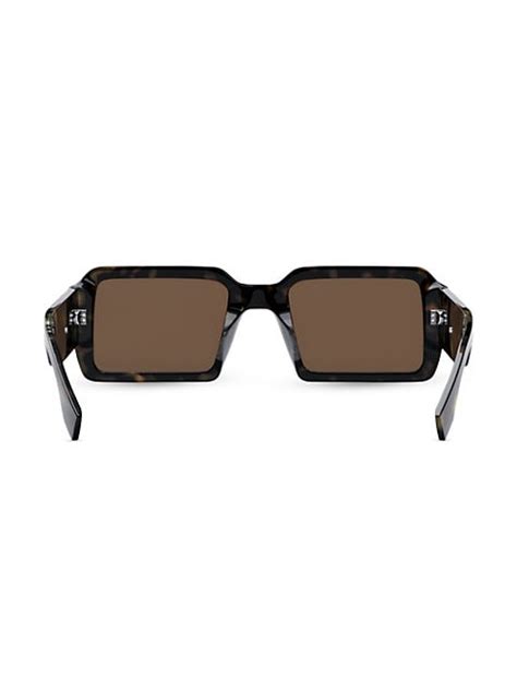 Fendi O'Lock Fendigraphy 52MM Rectangular Sunglasses.